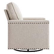 Upholstered fabric swivel chair in beige by Modway additional picture 6