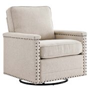 Upholstered fabric swivel chair in beige by Modway additional picture 7