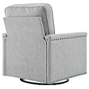 Upholstered fabric swivel chair in light gray by Modway additional picture 4