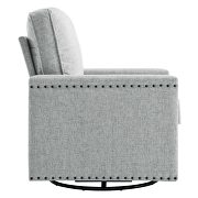 Upholstered fabric swivel chair in light gray by Modway additional picture 6