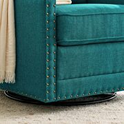 Upholstered fabric swivel chair in teal by Modway additional picture 3