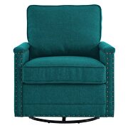 Upholstered fabric swivel chair in teal by Modway additional picture 4