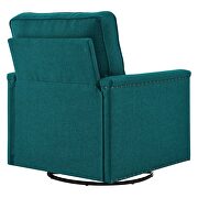 Upholstered fabric swivel chair in teal by Modway additional picture 5