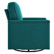 Upholstered fabric swivel chair in teal by Modway additional picture 6