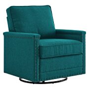 Upholstered fabric swivel chair in teal by Modway additional picture 7
