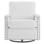 Upholstered fabric swivel chair in white by Modway additional picture 4