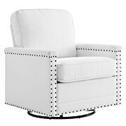 Upholstered fabric swivel chair in white by Modway additional picture 7