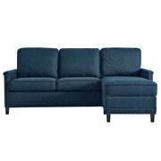 Upholstered fabric sectional sofa in azure additional photo 4 of 6