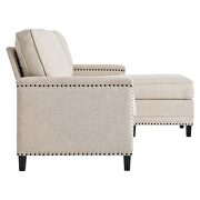 Upholstered fabric sectional sofa in beige by Modway additional picture 6