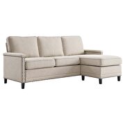 Upholstered fabric sectional sofa in beige by Modway additional picture 7