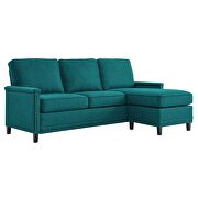 Upholstered fabric sectional sofa in teal by Modway additional picture 7