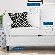 Upholstered fabric sectional sofa in white additional photo 2 of 6