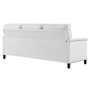 Upholstered fabric sectional sofa in white additional photo 5 of 6