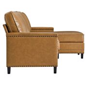 Vegan leather sectional sofa in tan by Modway additional picture 6