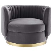 Tufted performance velvet swivel chair in gold gray finish by Modway additional picture 6