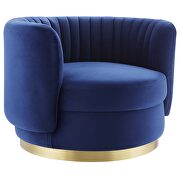 Tufted performance velvet swivel chair in gold/ navy finish by Modway additional picture 2