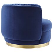 Tufted performance velvet swivel chair in gold/ navy finish by Modway additional picture 3