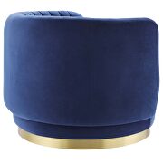 Tufted performance velvet swivel chair in gold/ navy finish by Modway additional picture 4