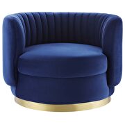Tufted performance velvet swivel chair in gold/ navy finish by Modway additional picture 6