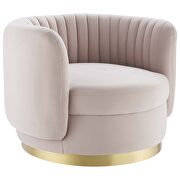 Tufted performance velvet swivel chair in gold/ pink finish by Modway additional picture 2