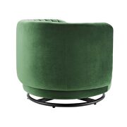Tufted performance velvet swivel chair in black/ emerald finish by Modway additional picture 4