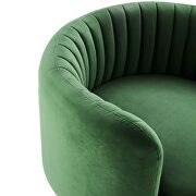 Tufted performance velvet swivel chair in black/ emerald finish by Modway additional picture 5