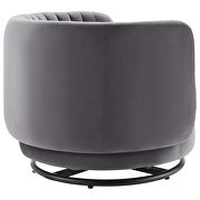 Tufted performance velvet swivel chair in black/ gray finish by Modway additional picture 4