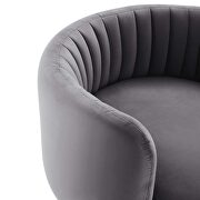 Tufted performance velvet swivel chair in black/ gray finish by Modway additional picture 5