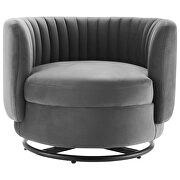 Tufted performance velvet swivel chair in black/ gray finish by Modway additional picture 6