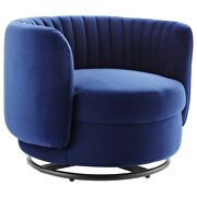 Tufted performance velvet swivel chair in black/ navy finish by Modway additional picture 2