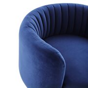 Tufted performance velvet swivel chair in black/ navy finish by Modway additional picture 5