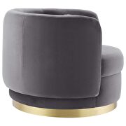 Performance velvet upholstery swivel chair in gold/ gray finish by Modway additional picture 3