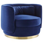 Performance velvet upholstery swivel chair in gold/ navy finish by Modway additional picture 2