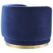 Performance velvet upholstery swivel chair in gold/ navy finish by Modway additional picture 4