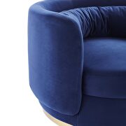 Performance velvet upholstery swivel chair in gold/ navy finish by Modway additional picture 5