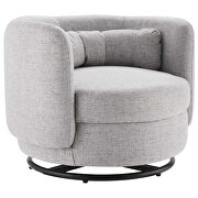 Fabric upholstery swivel chair in black/ light gray by Modway additional picture 2