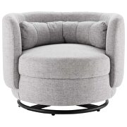 Fabric upholstery swivel chair in black/ light gray by Modway additional picture 6