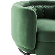 Performance velvet upholstery swivel chair in black/ emerald finish by Modway additional picture 5