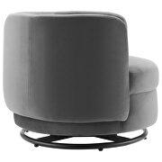 Performance velvet upholstery swivel chair in black/ gray finish by Modway additional picture 3