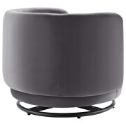 Performance velvet upholstery swivel chair in black/ gray finish by Modway additional picture 4