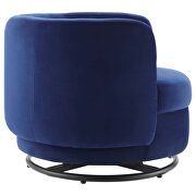Performance velvet upholstery swivel chair in black/ navy finish by Modway additional picture 3