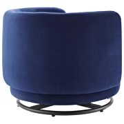 Performance velvet upholstery swivel chair in black/ navy finish by Modway additional picture 4