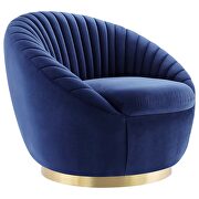 Tufted performance velvet swivel chair in gold/ navy by Modway additional picture 2