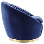 Tufted performance velvet swivel chair in gold/ navy by Modway additional picture 3