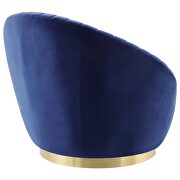 Tufted performance velvet swivel chair in gold/ navy by Modway additional picture 4
