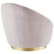 Tufted performance velvet swivel chair in gold/ pink by Modway additional picture 4