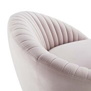 Tufted performance velvet swivel chair in gold/ pink by Modway additional picture 5