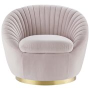 Tufted performance velvet swivel chair in gold/ pink by Modway additional picture 6