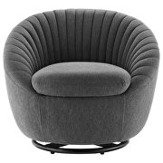 Tufted fabric upholstery swivel chair in black/ charcoal by Modway additional picture 6