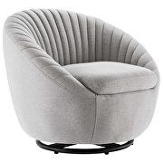 Tufted fabric upholstery swivel chair in black/ light gray by Modway additional picture 2